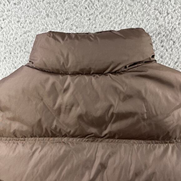 LANDS END PUFFER VEST WOMENS XL BROWN GOOSE DOWN FULL ZIP OUTDOOR HIKING CAMPING - Picture 7 of 7
